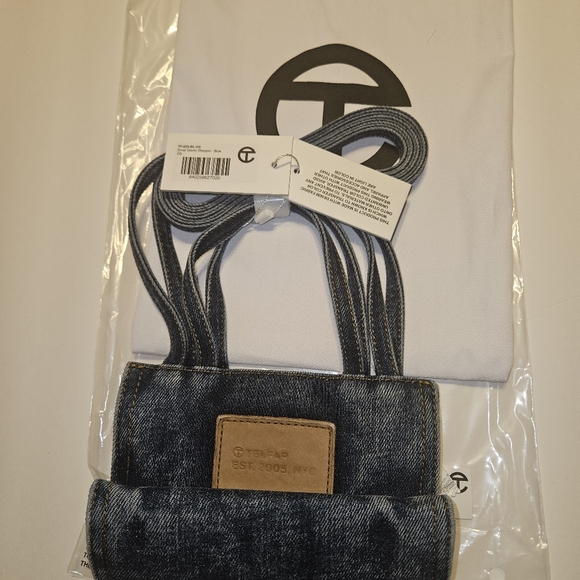 Telfar: Small Denim Shopper - Blue - Picture 2 of 16